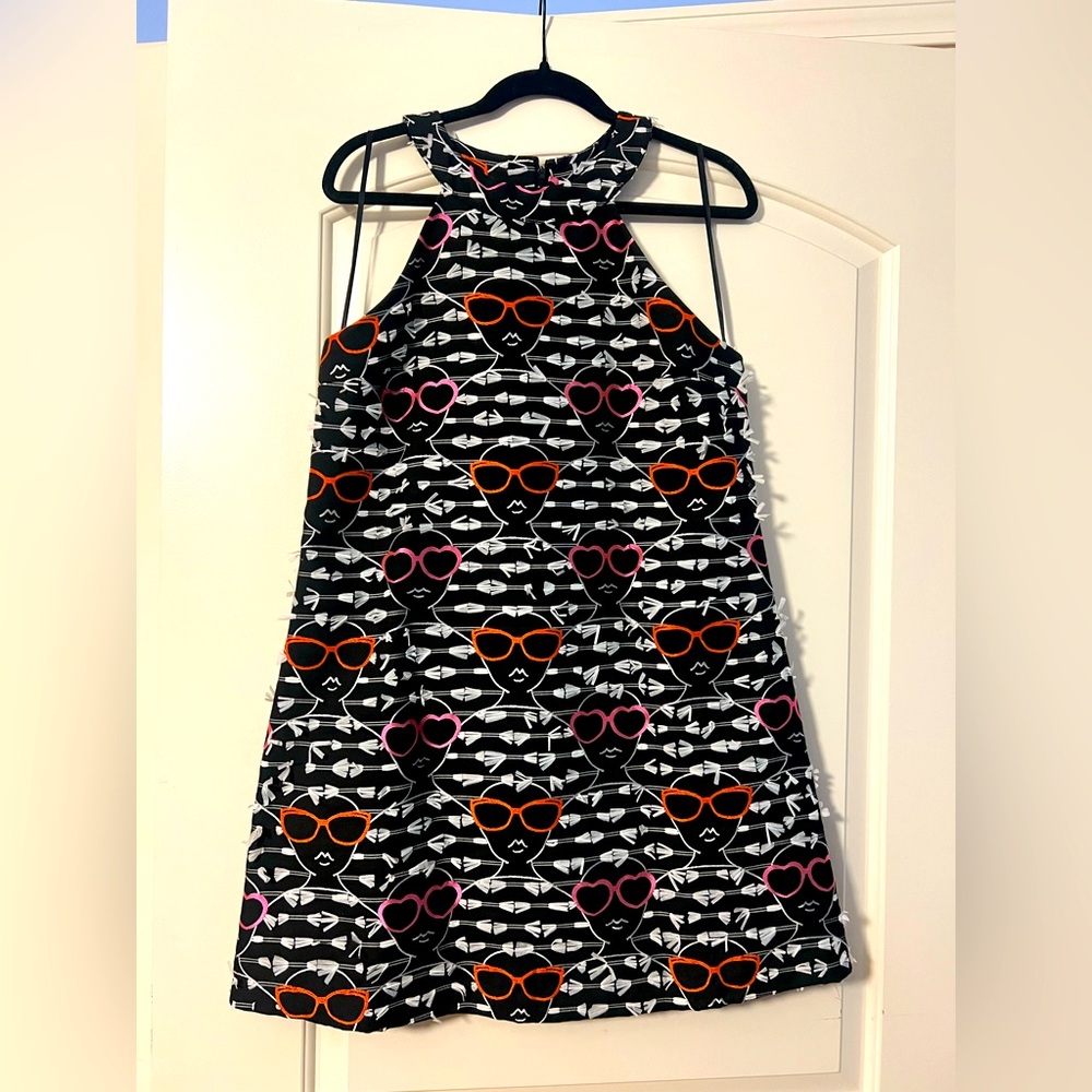 NWT, Hutch Anthropologie Sunglass Halter Black Shift Dress; medium